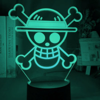 Світильник-нічник Череп Skull Ван Піс One Piece 16 кольорів USB (21011) - вид 1 мініатюра