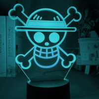 Світильник-нічник Череп Skull Ван Піс One Piece 16 кольорів USB (21011) - вид 2 мініатюра