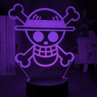 Світильник-нічник Череп Skull Ван Піс One Piece 16 кольорів USB (21011) - вид 3 мініатюра