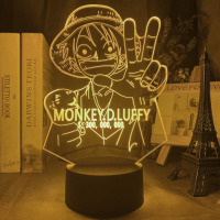 Светильник-ночник Монки Ди Луффи Monkey D. Luffy One Piece Большой Куш 16 цветов USB (21013) - вид 1 миниатюра