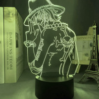 Светильник-ночник Портгас Д. Ейс Portgas D. Ace Ван Пис One Piece v2 16 цветов USB (21020) - вид 2 миниатюра