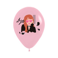 Повітряна кулька Блек Пінк Black Pink Ліса Lisa ніжно-рожева (22926) - вид 1 мініатюра