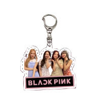 Брелок акриловий Блек Пінк Black Pink з пунктиром (22935) - вид 1 мініатюра