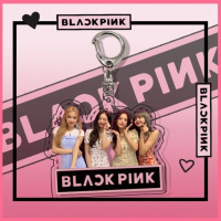 Брелок акриловий Блек Пінк Black Pink з пунктиром (22935) - вид 1 мініатюра