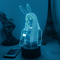 Світильник-нічник Ліса Lisa Блек Пінк Black Pink 16 кольорів USB (22955) - вид 1 мініатюра