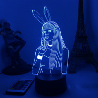 Світильник-нічник Ліса Lisa Блек Пінк Black Pink 16 кольорів USB (22955) - вид 3 мініатюра