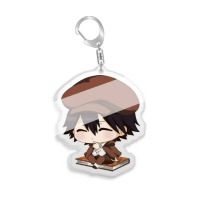 Брелок акриловий Дазай Осаму Dazai Osamu Літературні генії Бродячі Пси Bungo Stray Dogs (23071) - вид 1 мініатюра