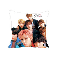 Подушка Стрей Кідс Stray Kids з лого біла 35х35см (23079) - вид 1 мініатюра