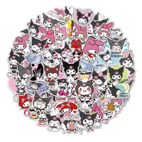 Набір стікерів Куромі Kuromi Моя Мелодія Onegai My Melody 50шт (23155) - вид 1 мініатюра