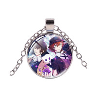 Кулон круглий Дазай і Чуя Літературні генії Бродячі Пси Bungo Stray Dogs (23157) - вид 1 мініатюра