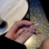 Кільце Змія Snake з камінцями універсальний розмір (23213) - вид 1 мініатюра