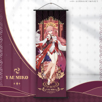 Гобелен Яе Міко Yae Miko Геншин Імпакт Genshin Impact бордовий (23262) - вид 1 мініатюра