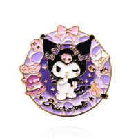 Значок металевий золотистий Куромі Kuromi Моя Мелодія Onegai My Melody 4см (23956) - вид 1 мініатюра