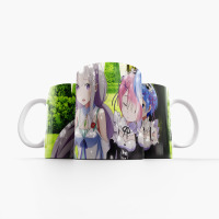 Чашка Рем, Рам та Емілія Rem, Ram and Emiria Ре Зеро Re Zero (23972) - вид 1 мініатюра