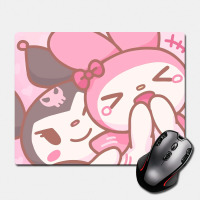 Килимок для миші Куромі і Мелоді Kuromi Моя Мелодія Onegai My Melody 220 х 180 мм (23987) - вид 1 мініатюра