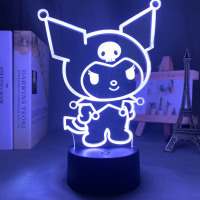 Світильник-нічник Куромі Kuromi Моя мелодія Onegai My Melody 16 кольорів USB з білою підставкою (24052) - вид 1 мініатюра