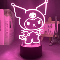 Світильник-нічник Куромі Kuromi Моя мелодія Onegai My Melody 16 кольорів USB з білою підставкою (24052) - вид 1 мініатюра