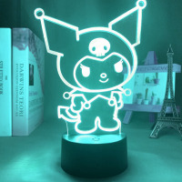 Світильник-нічник Куромі Kuromi Моя мелодія Onegai My Melody 16 кольорів USB з білою підставкою (24052) - вид 2 мініатюра