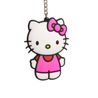 Брелок гумовий Хеллоу Кітті Hello Kitty в рожевому комбінезоні (24063) - вид 1 мініатюра