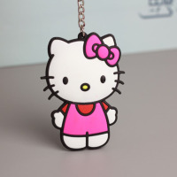 Брелок гумовий Хеллоу Кітті Hello Kitty в рожевому комбінезоні (24063) - вид 1 мініатюра