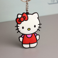 Брелок гумовий Хеллоу Кітті Hello Kitty в червоному комбінезоні (24064) - вид 1 мініатюра