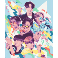 Картина по номераV K-Pop БТС BTS Bangtan Boys 40х50 см (24107) - вид 1 миниатюра