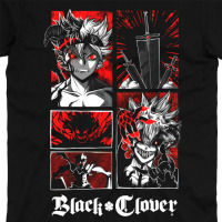 Футболка Аста Чорна Конюшина Black Clover MRZ v173 S (24580) - вид 1 мініатюра