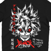 Футболка Чорна Конюшина Black Clover MRZ v374 L (26315) - вид 3 мініатюра
