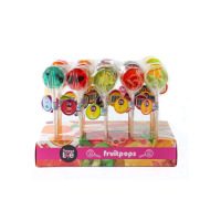 Льодяник Fruit Pops Фруктовий Мікс без цукру 15 г (26523) - вид 1 мініатюра