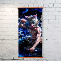 Гобелен Іноске Хашибіра Клинок Розсікаючий демонів - Demon Slayer 40х80 см (26637) - вид 1 мініатюра