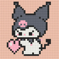 Алмазна мозаїка міні Куромі Kuromi 10x10см (26748) - вид 1 мініатюра