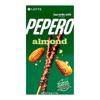 Соломка в шоколадній глазурі Pepero з мигдалем, 32 г, ТМ Lotte, Південна Корея (27207) - вид 1 мініатюра