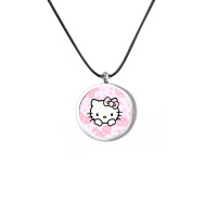Кулон металевий Ніжна Hello Kitty на чорному шнурку 45 см (27329) - вид 1 мініатюра