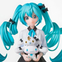 Фігурка Міку Хацуне, Sega Hatsune Miku x Cinnamoroll x Milk, Osumashi ver, Chokonose 14 см (27545) - вид 1 мініатюра
