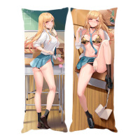 Подушка Обнимашка Дакимакура Катагава Марин Kitagawa Marin в школьной форме и купальнике 120х40см (27957)