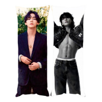 Подушка Обнимашка Дакимакура Чонгук Jungkook, BTS в костюме и джинсах Calvin Klein 150х50см (27968)