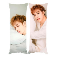 Подушка Обнимашка Дакимакура Бан Чан (Bang Chan, Stray Kids) в белом образе 120х40см (27970)