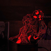 Світильник-нічник Genshin Impact — Zhongli (Geo) 16 кольорів USB (27996) - вид 1 мініатюра