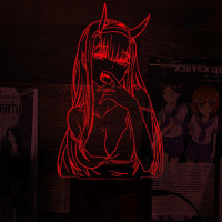 Світильник-нічник Зеро Ту (Zero Two) з аніме Милий у Франксі 16 кольорів USB (27998) - вид 1 мініатюра