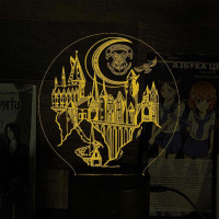 Світильник-нічник Хогвартс школа чарів і чаклунства Hogwarts 16 кольорів USB (28003) - вид 1 мініатюра