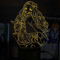 Світильник-нічник Cute Kamado Nezuko Demon Slayer 16 кольорів USB (28005) - вид 1 мініатюра