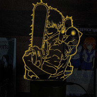 Світильник-нічник Людина-бензопила - Chainsaw Man 16 кольорів USB (28009) - вид 2 мініатюра