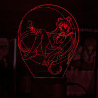 Світильник-нічник Сейлор Мун Sailor Moon 16 кольорів USB (28052) - вид 1 мініатюра