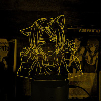 Светильник-ночник Haikyuu Kenma Kozume Cat 16 цветов USB (28075) - вид 1 миниатюра