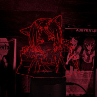 Светильник-ночник Haikyuu Kenma Kozume Cat 16 цветов USB (28075) - вид 2 миниатюра