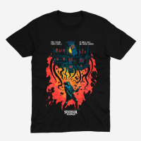 Футболка Hellfire Club Дивні дива Stranger Things чорна, принт демона, розмір XS (28142) - вид 3 мініатюра