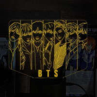 Подарочный Набор БТС BTS Бантаны с ночником Bangtan boys, K-pop БТС Large (7105) - вид 2 миниатюра