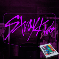 Світильник-нічник Стрей Кідс Лого Stray Kids 16 кольорів USB (28196) - вид 1 мініатюра