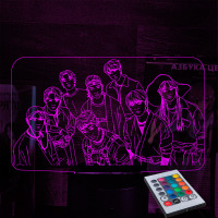 Світильник-нічник Стрей Кідс Stray Kids 16 кольорів USB (28197) - вид 1 мініатюра