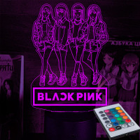 Светильник-ночник BLACKPINK K-pop, 16 цветов, USB (28214)